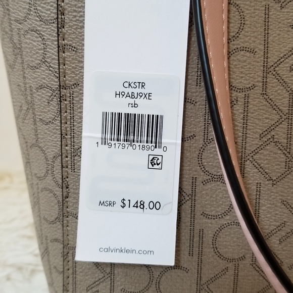 [SOLD] Calvin Klein Monogram Tote Bag & Wallet Pink - Picture 6 of 8